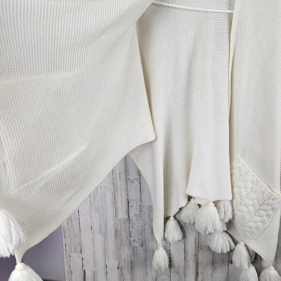 Cynthia Rowley Crochet Cardigan Sweater Ivory Size One Size - Picture 6 of 11